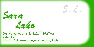 sara lako business card